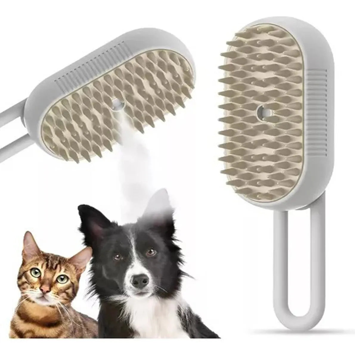 Cepillo 3 En 1 Con Vapor Para Perros Gatos Masajes